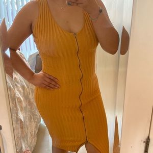 Knit zipper dress